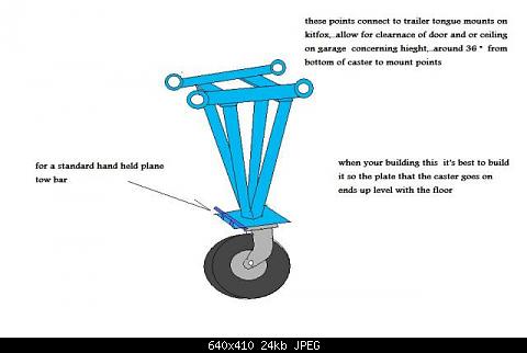 kitfox tail stand,..here is a possible solution to moving a kitfox around with the wings folded ,..inside of a hangar or shop,..for either tail...