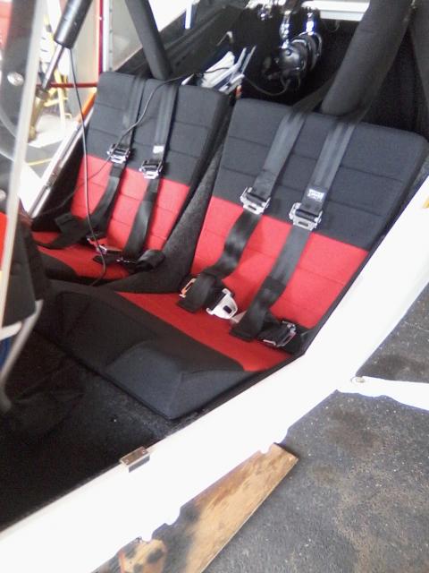 Pilot side view of the new seats I made in 2013