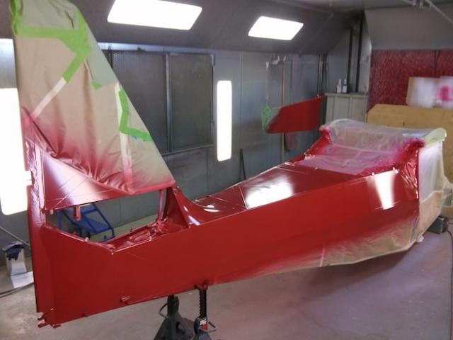 Oct. 18. 
I did 2 cross coats of red on the fuselage and rudder. It took the 2 coats till it was satisfactorily covered.