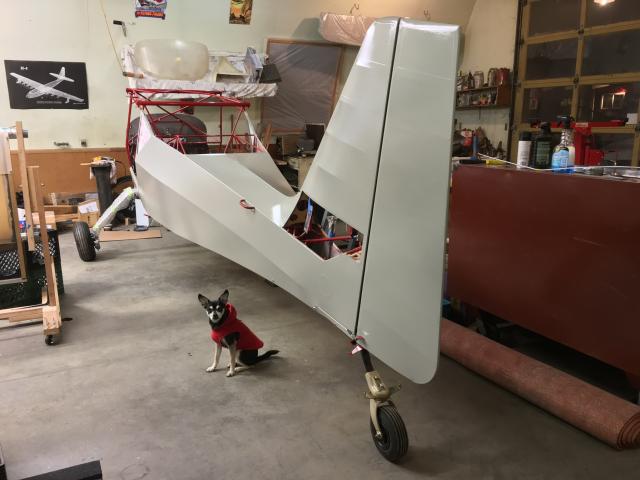 Rudder installed and rigged.