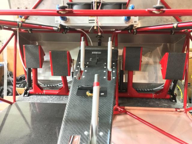 Rudder and pedals rigged.